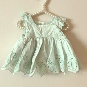 Aqua eyelet dress